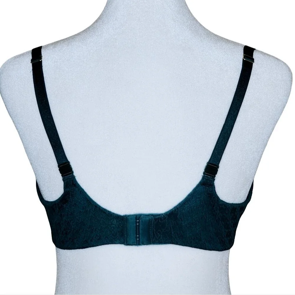 Victoria's Secret Icon Monogram Lace Push-Up Demi Bra Black Ivy (Green) 36C